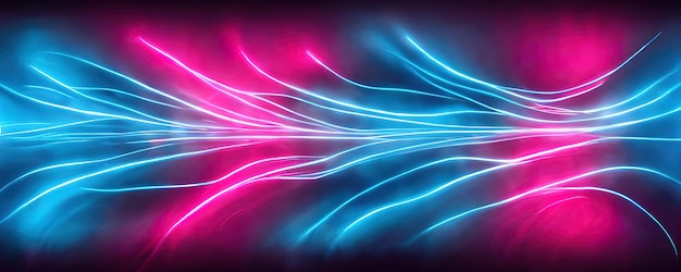 Abstract neon colored lines wall background