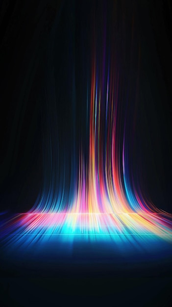 Abstract neon light streaks