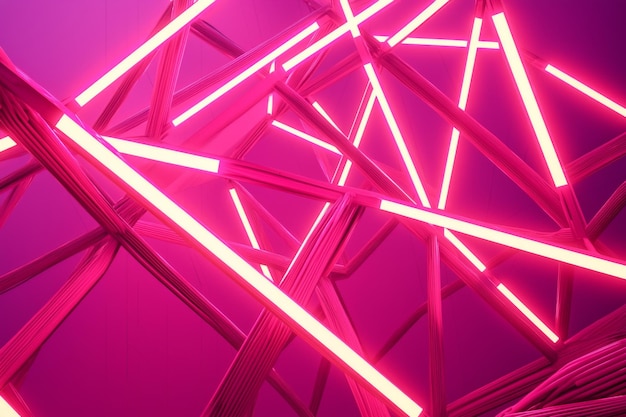 Photo abstract neon light structure