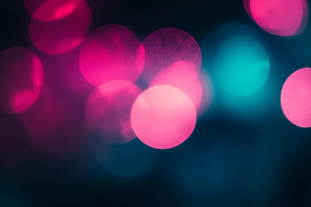 Abstract Neon Lights Bokeh