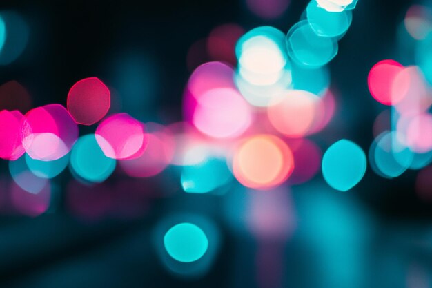 Photo abstract neon lights bokeh