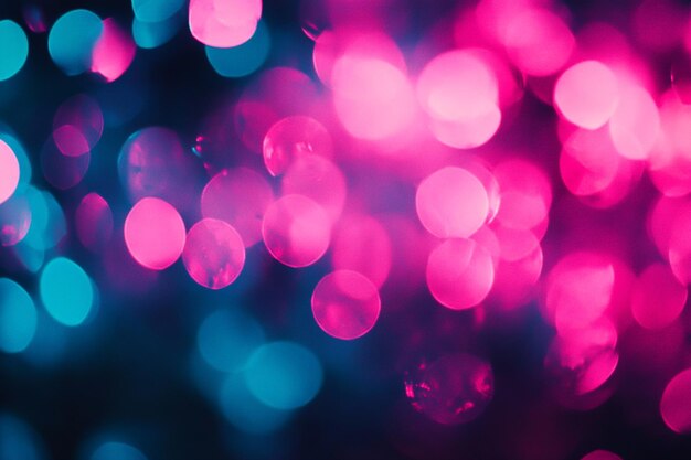 Abstract Neon Lights Bokeh