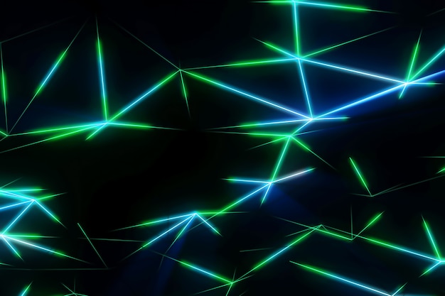 Abstract Neon Lines Triangular Futuristsic Modern Background