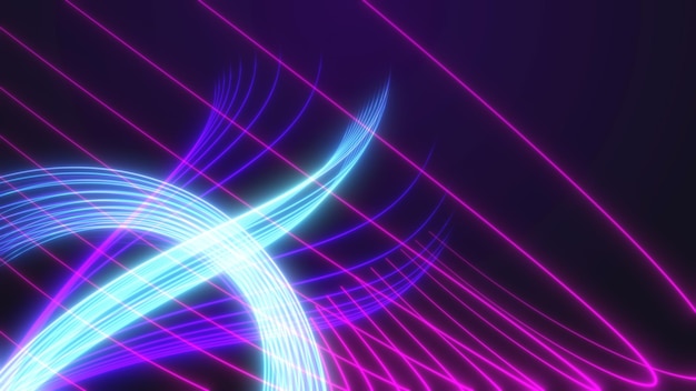 Abstract neon linesGlowing linesLaser show