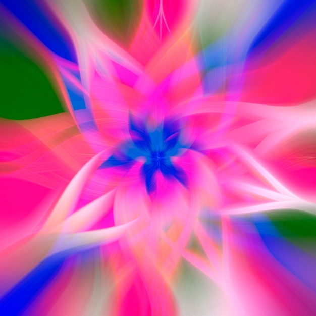 abstract neon pink flower bright rays background