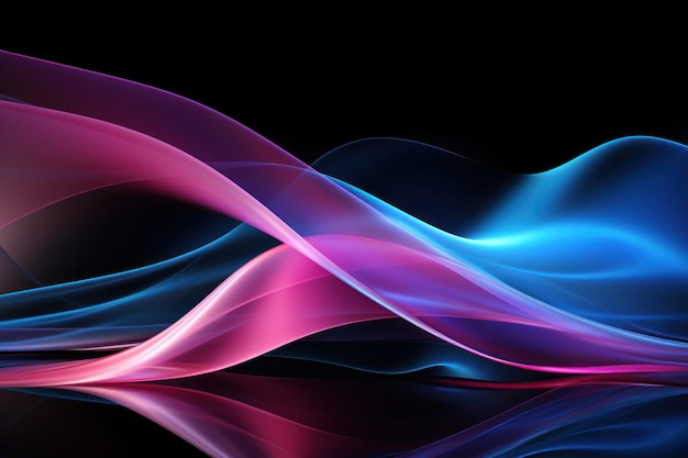 Abstract Neon Wave background Illustration AI GenerativexA