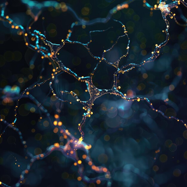 Photo abstract neuron connection