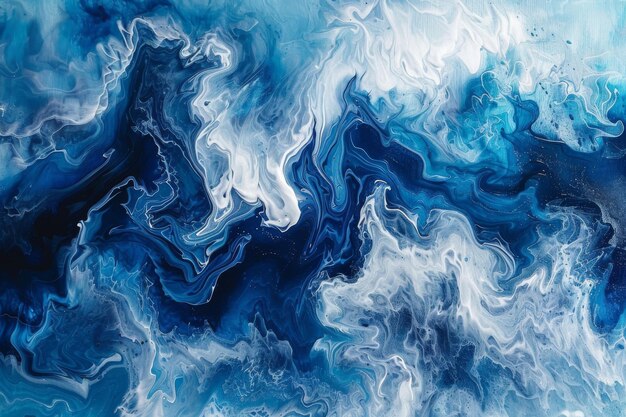 Abstract Ocean Wave Painting