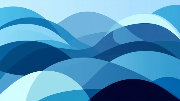 Photo abstract ocean waves in varying shades of blue