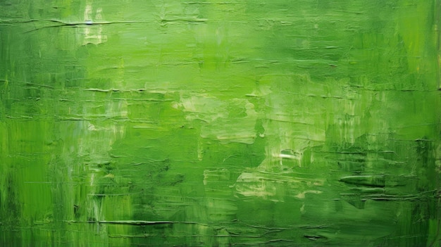 Abstract oil painting on canvas Paint spots Paint strokes green gamut created with Generative AI technology