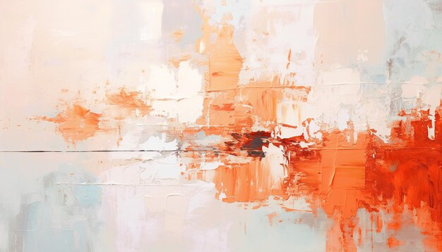 Abstract oil painting sky blue orange color brush strokes background wallpaper paint textureart