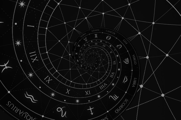 Abstract old conceptual background on mysticism astrology fantasy