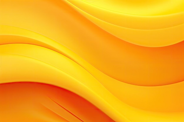 abstract orange background with smooth wavy lines 3d render Abstract folded paper effect Bright colorful yellow background AI Generated