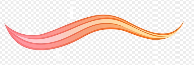 Photo abstract orange and pink curved line design element