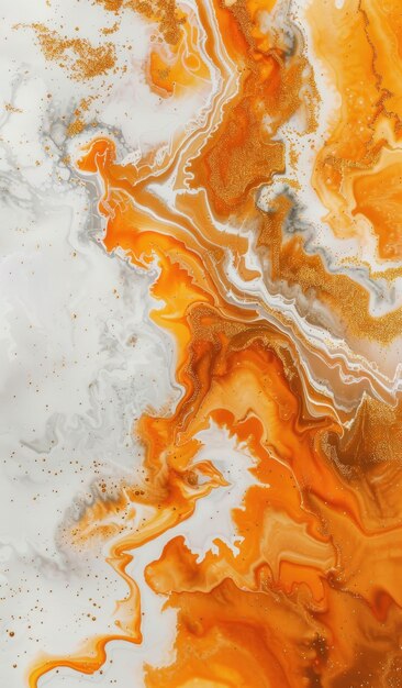 Photo abstract orange and white art