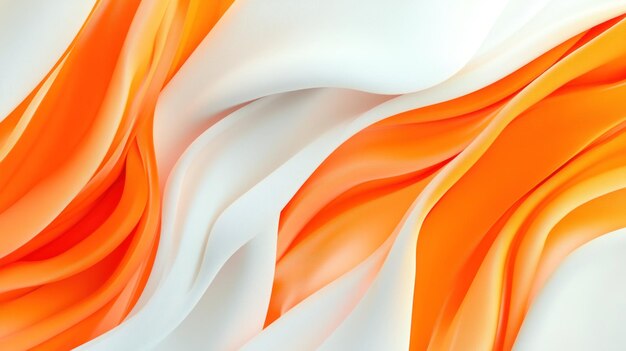 Photo abstract orange and white swirling design