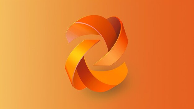 Photo abstract orange and yellow logo design with a 3d effect