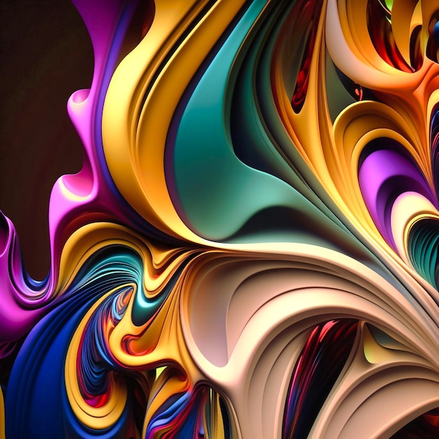 Abstract organic colorful background wallpaper generative AI