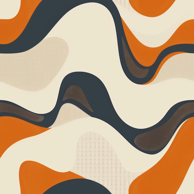 Abstract Organic Shapes in Warm Colors