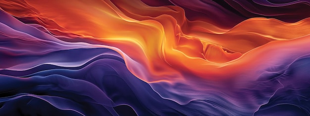 Abstract organic wave background with a stunning mix of orange dark purple and sky blue