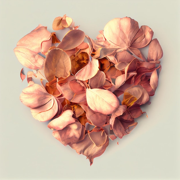 Abstract ornamental heart postcard for Valentine's day Generative Ai