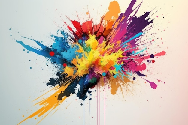 Abstract paint color background with splashes oil paint vector illustration Made by AIArtificial intelligence