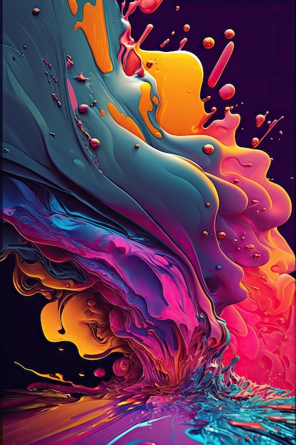 Abstract paint color backgrsplash oil color colourful background Made by AIArtificial intelligence ound with splashes oil paint vector illustration Made by AIArtificial intelligence