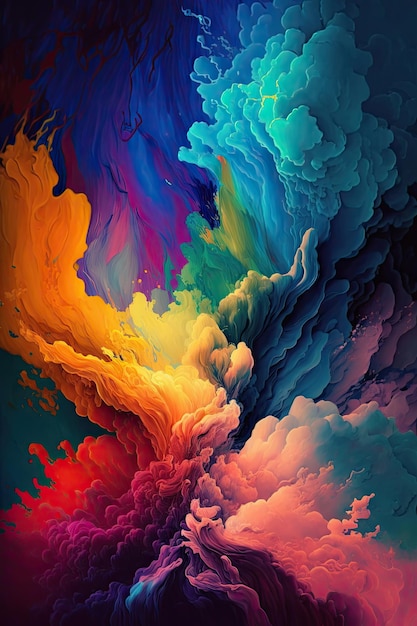 Abstract paint color backgrsplash oil color colourful background