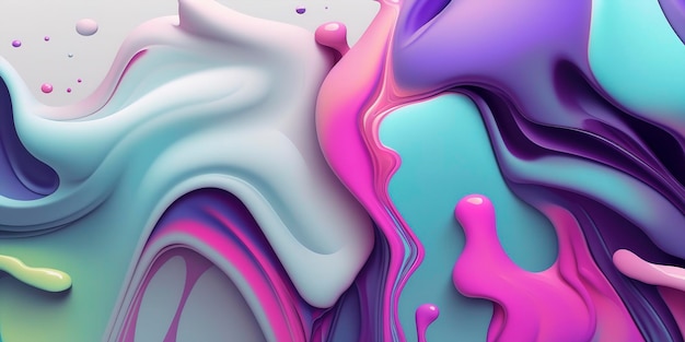 ABSTRACT PAINT SPLASH LIQUID WALLPAPER WITH PASTEL COLORS