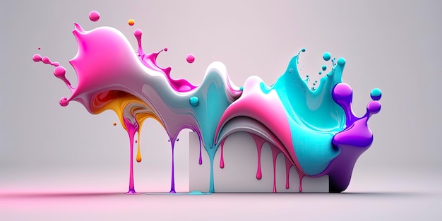 ABSTRACT PAINT SPLASH LIQUID WALLPAPER