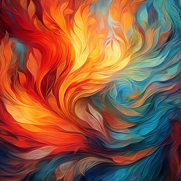 Abstract painting of a colorful swirl of colors generative ai