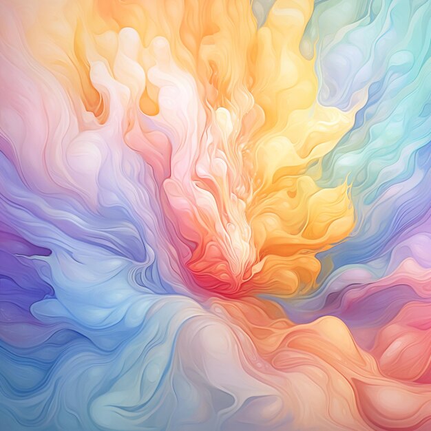 abstract painting of a colorful swirl of paint generative ai