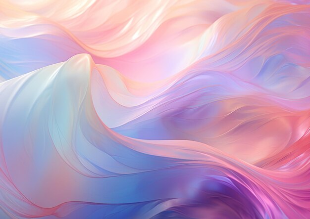 Abstract painting of a colorful wave of flowing fabric generative ai