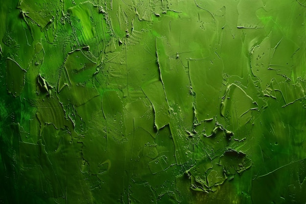 Abstract Painting of Green and Black Colors