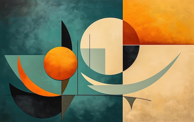 a abstract painting of an orange and yellow shape