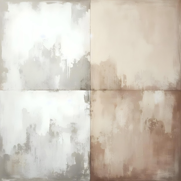 Abstract painting split exactly in a top and bottom two section image