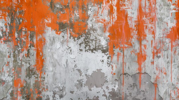 An abstract painting that combines orange and white textures creating a vibrant and textured visual experience