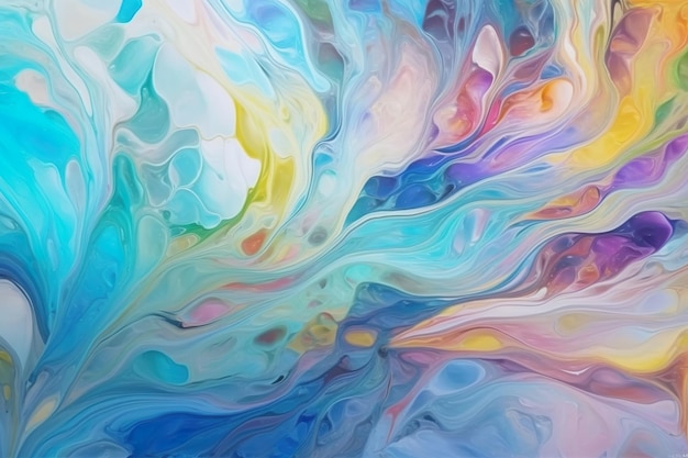 Abstract painting with a colorful background