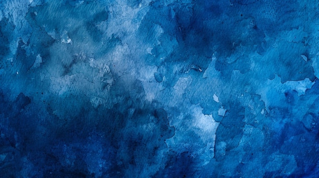 Abstract painting with shades of blue and textures