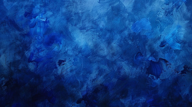 Abstract painting with shades of blue and textures