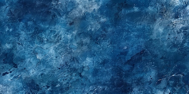 Abstract painting with shades of blue and textures