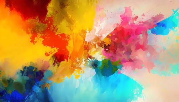 An abstract painting with water color brush digital art illustration