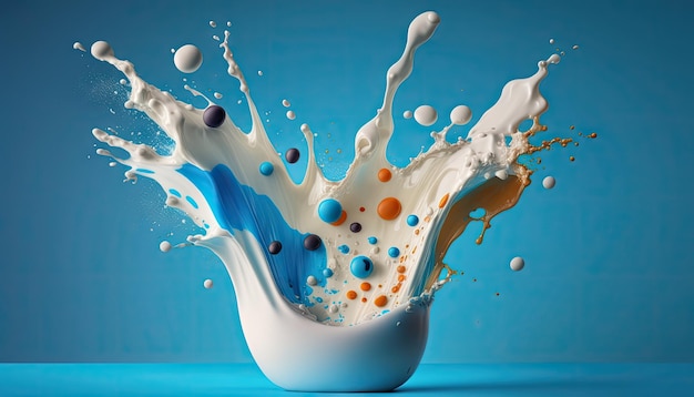 Abstract paintsplash milk Abstract background Made by AIArtificial intelligence color background with splashes oil paint vector illustration Made by AIArtificial intelligence