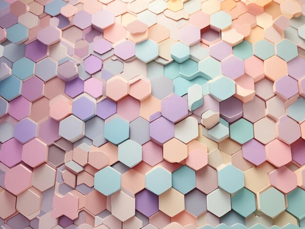 Abstract Pastel Hexagon Background