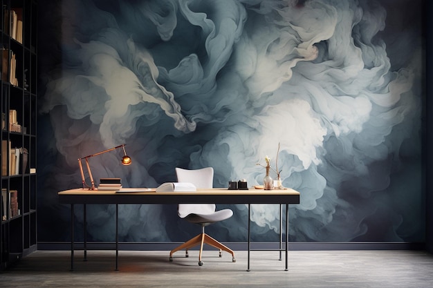 Abstract pastel painted wallpaper