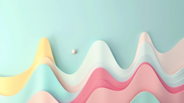 Abstract Pastel Wavy Background with a Pearl Abstract background featuring pastelcolored wav