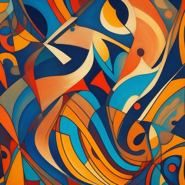 abstract pattern with colorful background