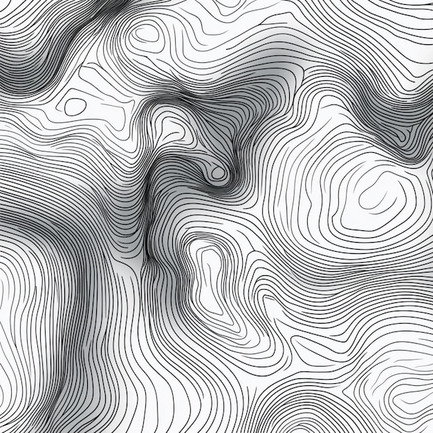 Abstract pattern with wavy organic shapes in shades of white and black