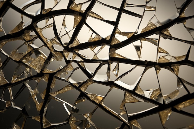 Abstract patterns created by ash on a glassy surface