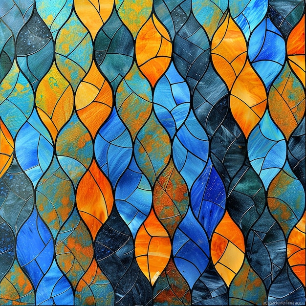 Photo abstract photo background with stained glass pattern